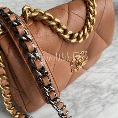 chanel 19 caramel color|chanel 19 handbags.